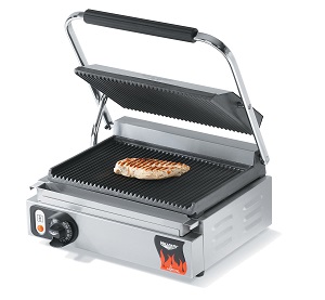 PANINI GRILL-SINGLE GROOVED 
TOP/BOTTOM 120v 1800W