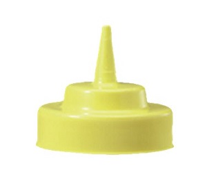 SQUEEZE BOTTLE REPLACEMENT TOP YELLOW CONE TIP FITS 8OZ&amp;12OZ