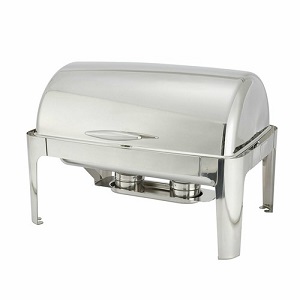 CHAFING DISH-FULL SIZE ROLL 
TOP, FOOD PAN, WATER PAN AND 
FUEL HOLDERS INCLUDED 8 QT.