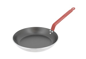 FRY PAN- 9&quot;-NON-STICK ALUMINUM
RED HANDLE