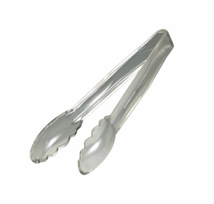 TONGS  9&quot; SCALLOP GRIP CLEAR
