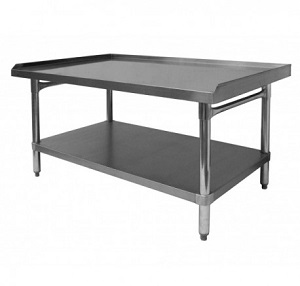 EQUIPMENT STAND 24&#39;W X 30&quot;D X
24&quot;H, STAINLESS STEEL TOP &amp; 
UNDERSHELF, 1&quot; UP-TURN ON 
SIDES &amp; REAR