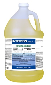 LO TEMP SANITIZER-1 GALLON
USE WITH DISH MACHINE OR THIRD 
SINK. 