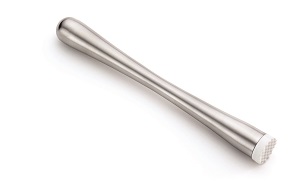 MUDDLER-8-3/4&quot; STAINLESS STEEL 
W/PLASTIC TIP