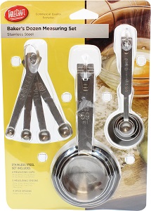 MEASURING SET-INCLUDES 4 CUPS, 
5 SPOONS &amp; 4 SPICE SPOONS