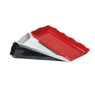 CATERING TRAY-14x6-RED
W/SCALLOPED EDGE-MELAMINE