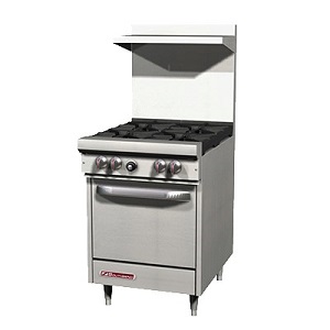 RANGE S SERIES (4) BURNERS
(1) SPACE SAVER OVEN NATURAL 
GAS