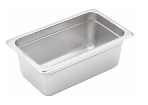 STEAM TABLE PAN-FOURTH SIZE 
4&quot; DEEP-24 GAUGE