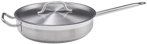 SAUTE PAN W/LID-STAINLESS 3QT