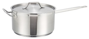 SAUCE PAN W/LID-STAINLESS 10QT