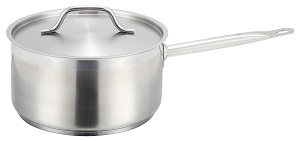 SAUCE PAN W/LID-STAINLESS
4-1/2QT