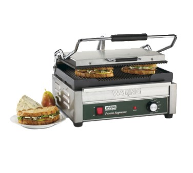 PANINI GRILL-14-1/2 X 11 COOK SURFACE RIBBED 120V