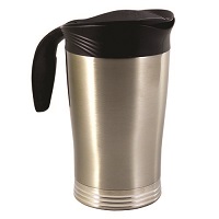 COLD BEVERAGE PITCHER-64OZ- DOUBLE WALL-STAINLESS STEEL 