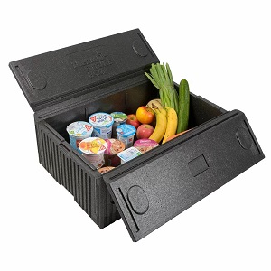 THERMO FLATBOX-BLACK FOLDABLE-INSULATED-STACKABLE
