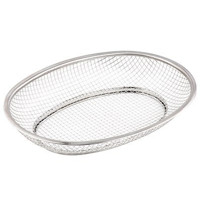 BASKETS-OVAL 11X7 WIRE STAINLESS STEEL