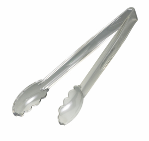 TONGS 12&quot; SCALLOP GRIP CLEAR