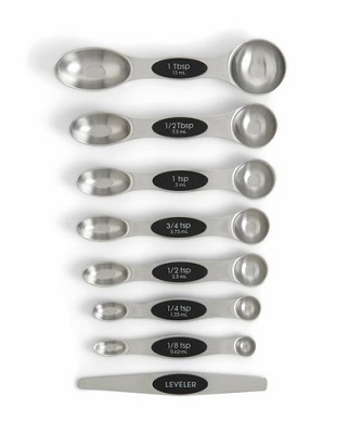 MEASURING SPOONS-7 PIECE SET  MAGNETIC STAINLESS