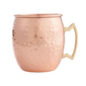 MOSCOW MULE-16 OZ-4/CASE 18/8STAINLESS-HAMMERED COPPER