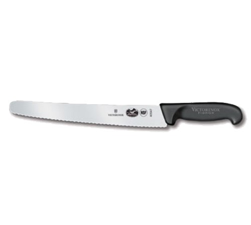 BREAD KNIFE, 10-1/4&quot;, BLACK  FIBROX NYLON HANDLE