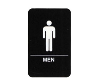 SIGN-6&quot;X9&quot;-&quot;MEN&quot; RESTROOM WITH BRAILLE