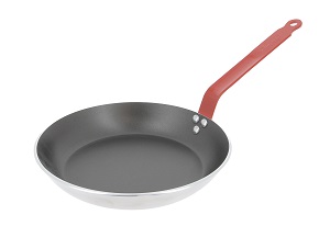 FRY PAN-11&quot;-NON-STICK ALUMINUM
RED HANDLE
