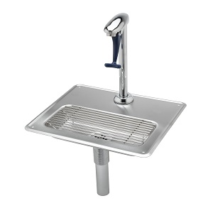GLASS FILLER STATION W/DRAIN  PAN DROP-IN 10-1/2&quot; 18G