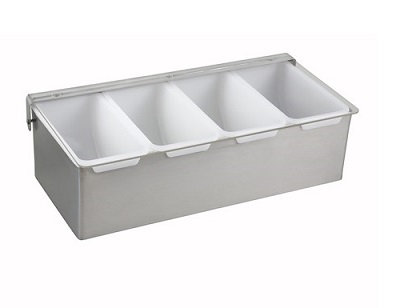 BAR CONDIMENTS-4 INSERT  STAINLESS