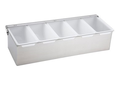 BAR CONDIMENTS-5 INSERT  STAINLESS