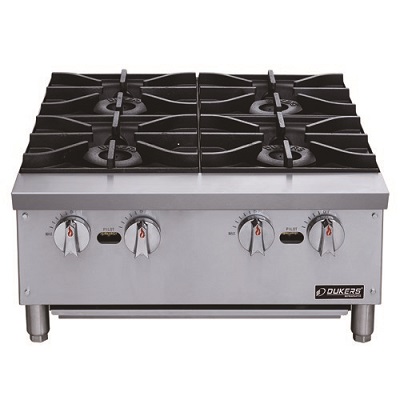 HOT PLATE-24&quot;W-(4) S/S  BURNERS W/CAST IRON GRATE