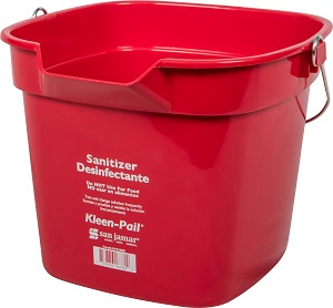 KLEEN PAIL-10 QT RED