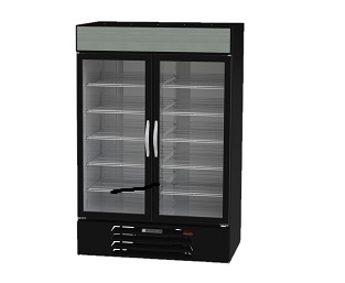 MERCHANDISER-2 DOOR 52&quot;WX33&quot;D-BLACK EXTERIOR