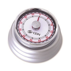 COMPACT MECHANICAL TIMER  SILVER-1 HOUR BY MINUTE 