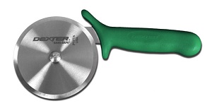 PIZZA CUTTER 4&quot; GREEN HANDLE SANI-SAFE