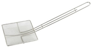 WIRE SKIMMER-7&quot; SQUARE 13&quot; HANDLE NICKEL PLATED