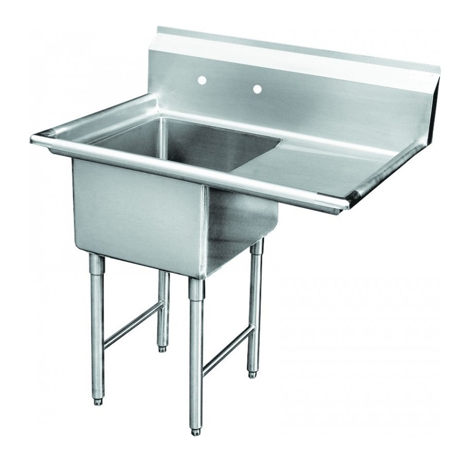 SINK-1 COMPARTMENT-1 RIGHT  DRAINBOARD (BOWL 18X18X12)