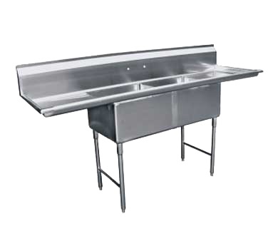 SINK-2 COMPARTMENT-2  DRAINBOARDS (BOWL 18X18X12)