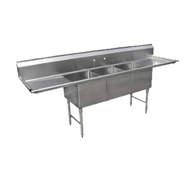 SINK-3 COMPARTMENT-2  DRAINBOARDS (BOWL 18X18X12)