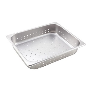 STEAM TABLE PAN-PERFORATED  HALF SIZE 2-1/2&quot; DEEP-22 GAUGE