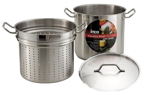 STEAMER/PASTA COOKER 20 QT 18/8 SS INDUCTION READY