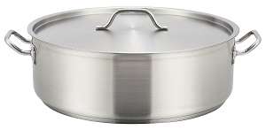 BRAZIER STAINLESS STEEL 15 QT  W/COVER