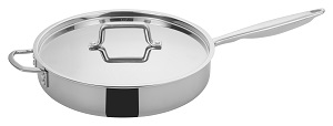 SAUTE PAN W/COVER 6QT-TRIPLY INDUCTION READY