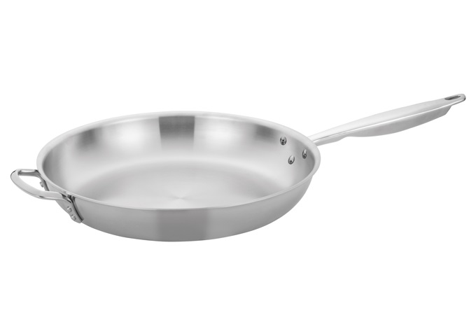 FRY PAN-14&quot;-TRIPLY 18/8 SS
INDUCTION READY