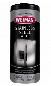 STAINLESS STEEL WIPES-7&quot;X8&quot; 30 COUNT
