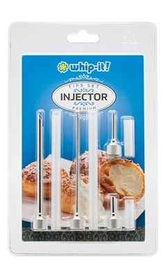 INJECTOR TIP SET-WHIP-IT FITS 
ALL STANDARD WHIPPED CREAM 
DISPENSERS