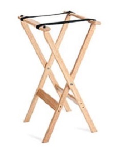 TRAY STAND-NATURAL WOOD