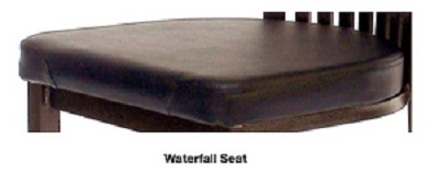 SEATS ONLY-FOR ATTCO CHAIRS &amp;  BARSTOOLS BLACK-(WATERFALL)