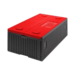 THERMO FLATBOX-RED FOLDABLE-INSULATED-STACKABLE
